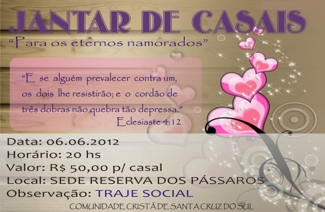 Jantar de Casais em Santa Cruz