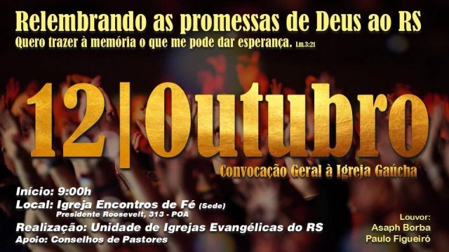 CONVOCAÇÃO GERAL À IGREJA GAÚCHA
