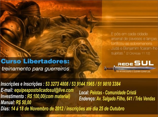 Curso para Libertadores – Treinamento para Guerreiros