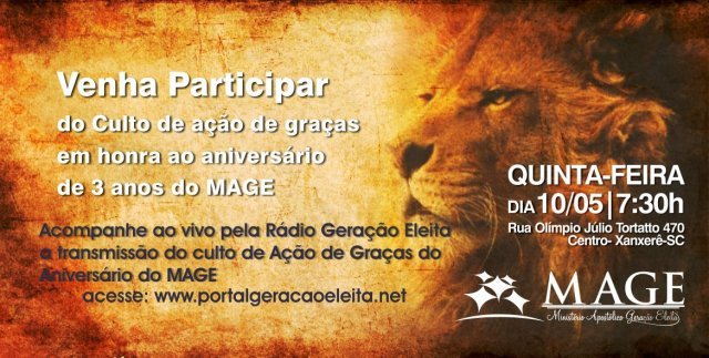 Culto Especial no Mage - SC