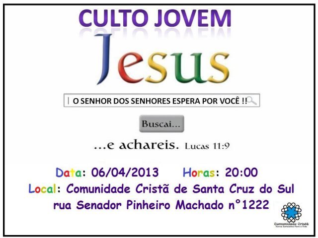 Culto Jovem em Santa Cruz do Sul