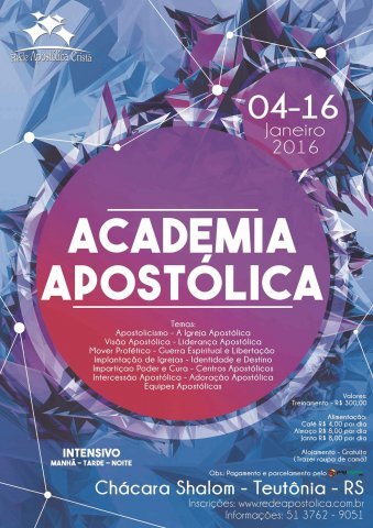 Inscrições - Academia Apostólica