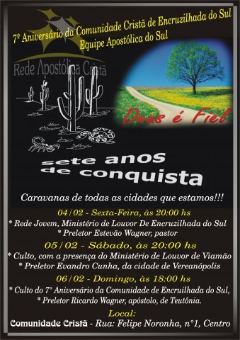 7º Aniversário da Comunidade Cristã de Encruzilhada do Sul