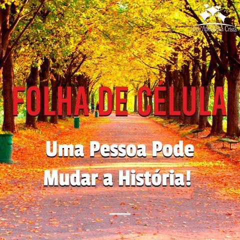 UMA PESSOA PODE MUDAR A HISTÓRIA