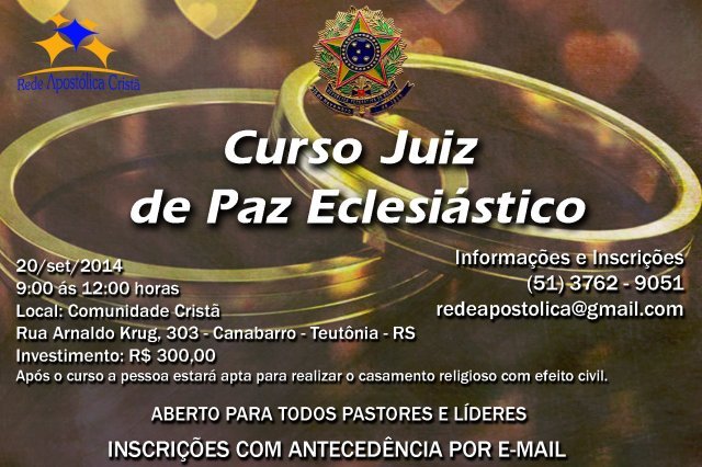 Curso Juiz de Paz Eclesiástico