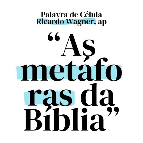 AS METÁFORAS DA BÍBLIA