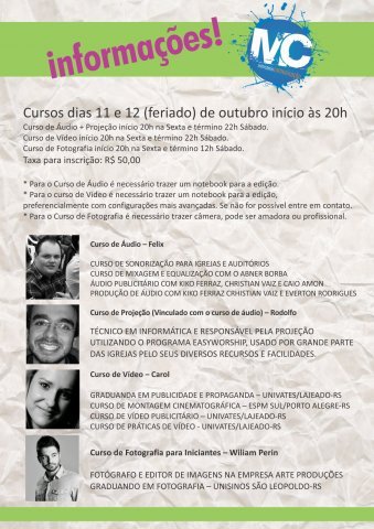Curso de Audiovisuais da Rede Apostólica Cristã